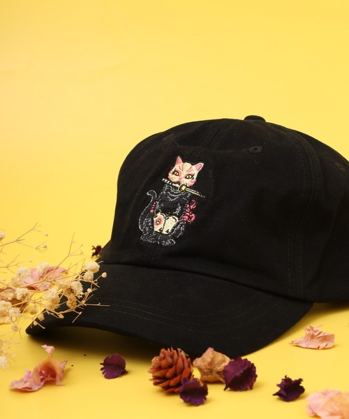 RUBEN JANANESE CAT ジャパ猫 刺繍 6パネルキャップ（キャップ
