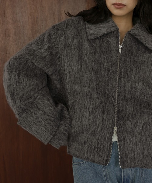 hellam（へラム）の「シャギーショートジップブルゾン（ブルゾン