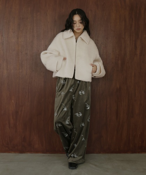 セール】シャギーショートジップブルゾン（ブルゾン）｜hellam（へラム