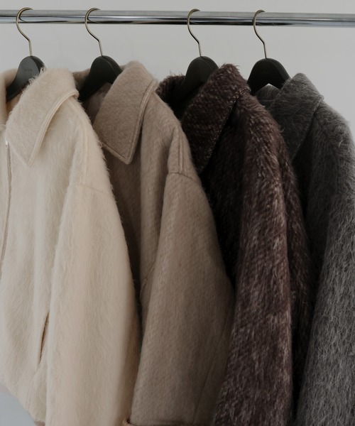 セール】シャギーショートジップブルゾン（ブルゾン）｜hellam（へラム