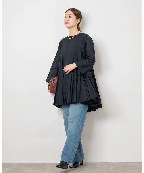 AAYUSHI/アユーシ 別注 ロングスリーブラッフルドレス