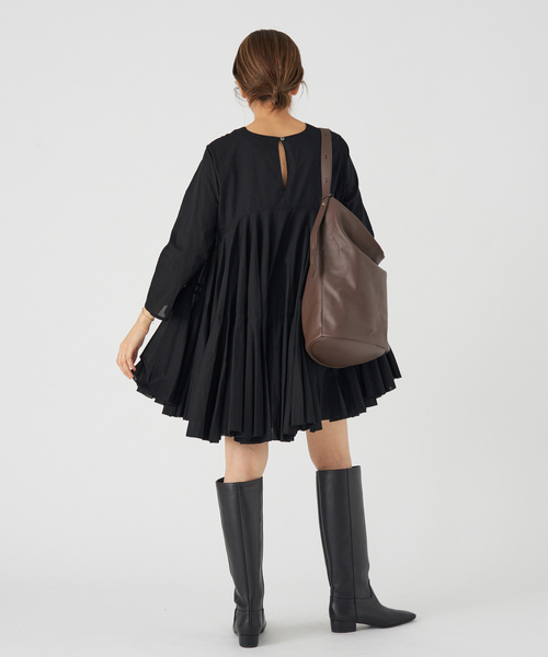 AAYUSHI/アユーシ 別注 ロングスリーブラッフルドレス（ワンピース