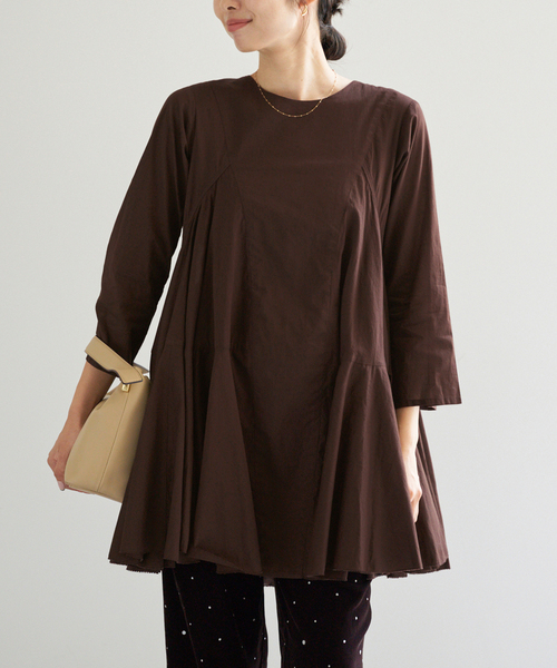 AAYUSHI/アユーシ 別注 ロングスリーブラッフルドレス
