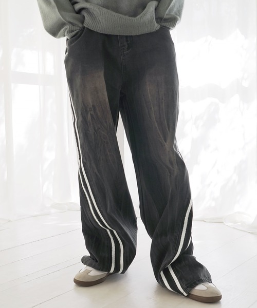 Beno(ビーノ)の「ラインデニムパンツ(デニムパンツ・メンズ・ブルー/ブラック・MEDIUM/LARGE/X-LARGE)」の3枚目の写真