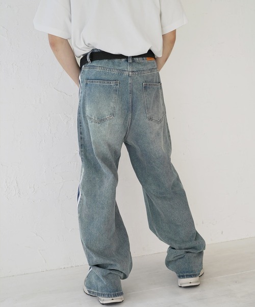 Beno(ビーノ)の「ラインデニムパンツ(デニムパンツ・メンズ・ブルー/ブラック・MEDIUM/LARGE/X-LARGE)」の7枚目の写真
