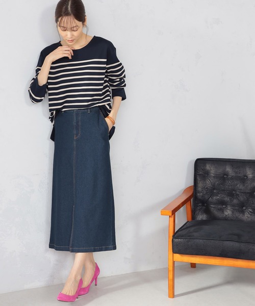 GALLORIA（ギャローリア）の「パネルボーダーTシャツ（Tシャツ/カットソー・レディース・テラコッタ/ネイビー・S/M/L/LL）」の10枚目の写真