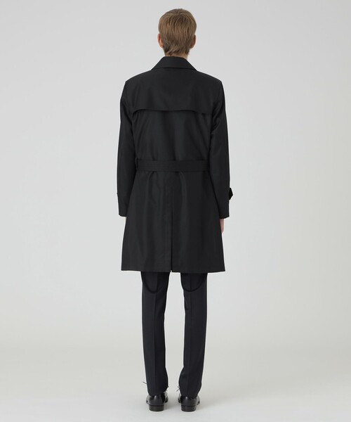 BLACK LABEL CRESTBRIDGE（ブラックレーベル・クレストブリッジ）の「マイクロピーチギャバジンダブルトレンチコート（トレンチコート・メンズ・ブラック/ネイビー・M/XL/S/L）」の5枚目の写真