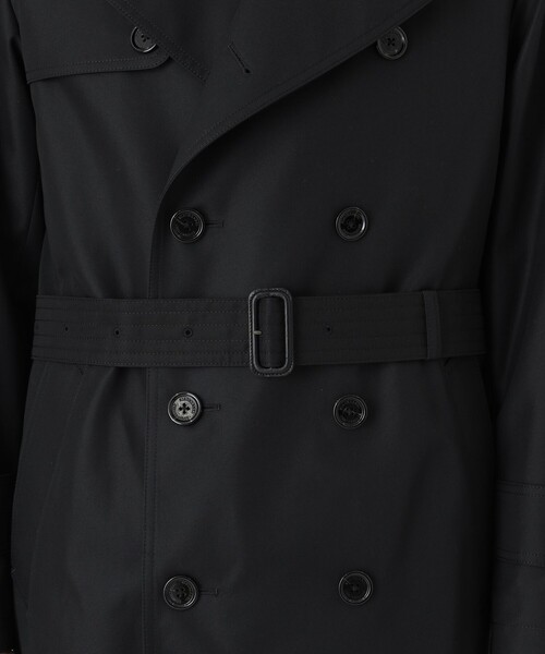 BLACK LABEL CRESTBRIDGE（ブラックレーベル・クレストブリッジ）の「マイクロピーチギャバジンダブルトレンチコート（トレンチコート・メンズ・ブラック/ネイビー・M/XL/S/L）」の9枚目の写真