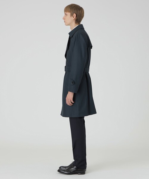 BLACK LABEL CRESTBRIDGE（ブラックレーベル・クレストブリッジ）の「マイクロピーチギャバジンダブルトレンチコート（トレンチコート・メンズ・ブラック/ネイビー・M/XL/S/L）」の14枚目の写真
