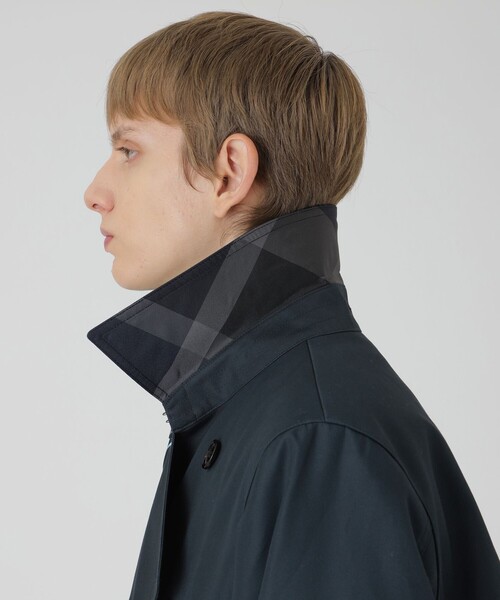 BLACK LABEL CRESTBRIDGE（ブラックレーベル・クレストブリッジ）の「マイクロピーチギャバジンダブルトレンチコート（トレンチコート・メンズ・ブラック/ネイビー・M/XL/S/L）」の16枚目の写真