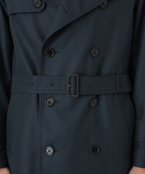BLACK LABEL CRESTBRIDGE（ブラックレーベル・クレストブリッジ）の「マイクロピーチギャバジンダブルトレンチコート（トレンチコート・メンズ・ブラック/ネイビー・M/XL/S/L）」の19枚目の写真