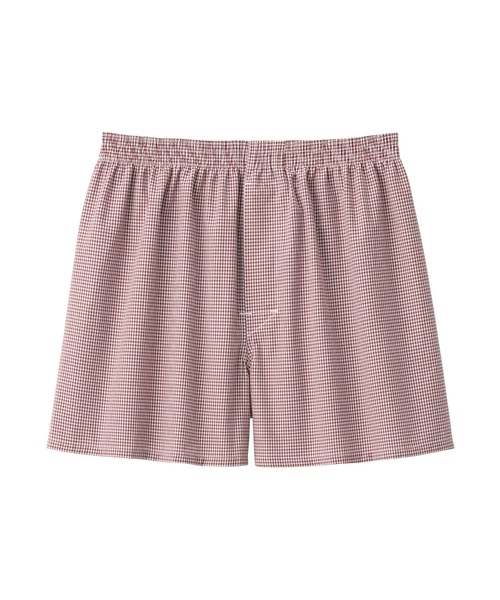 無印良品（ムジルシリョウヒン）の「紳士　綿ブロード　前開き　トランクス（トランクス・メンズ・ネイビー系/レッド系/ブラック系/サックスブルー系・S/M/L/XL）」の4枚目の写真