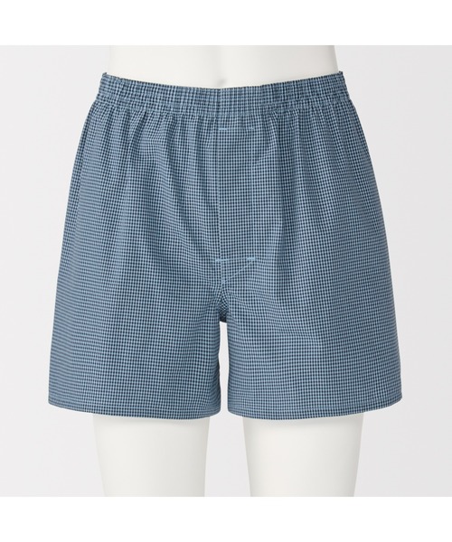 無印良品（ムジルシリョウヒン）の「紳士　綿ブロード　前開き　トランクス（トランクス・メンズ・ネイビー系/レッド系/ブラック系/サックスブルー系・S/M/L/XL）」の13枚目の写真