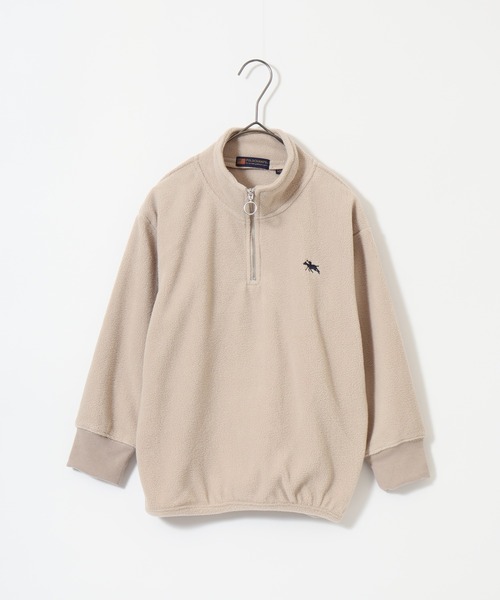 POLOCHAMPS（ポロチャンプス）の「POLOCHAMPS ハーフジップ フリーストレーナー KIDS（スウェット・キッズ・グレイッシュベージュ/ブラック/ネイビー/チャコール・130/140/150/160/110/120）」の12枚目の写真