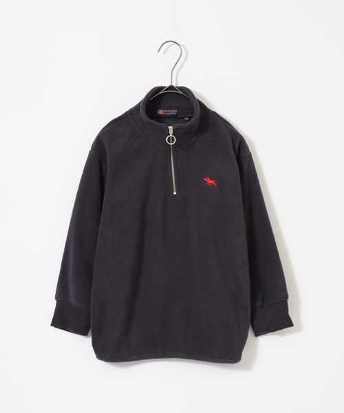 POLOCHAMPS（ポロチャンプス）の「POLOCHAMPS ハーフジップ フリーストレーナー KIDS（スウェット・キッズ・グレイッシュベージュ/ブラック/ネイビー/チャコール・130/140/150/160/110/120）」の13枚目の写真