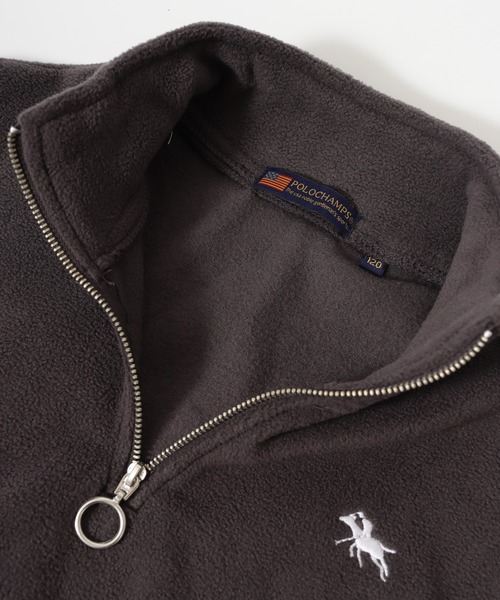 POLOCHAMPS（ポロチャンプス）の「POLOCHAMPS ハーフジップ フリーストレーナー KIDS（スウェット・キッズ・グレイッシュベージュ/ブラック/ネイビー/チャコール・130/140/150/160/110/120）」の16枚目の写真