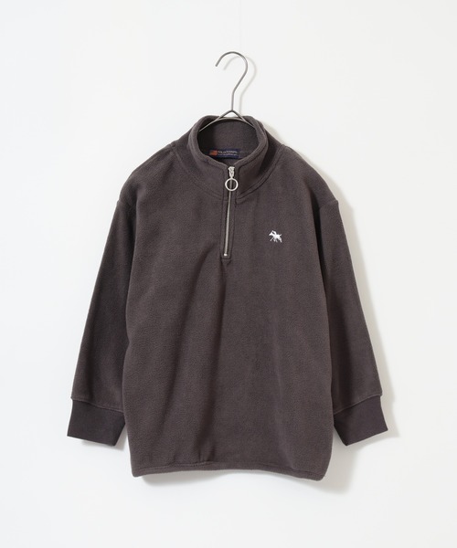 POLOCHAMPS（ポロチャンプス）の「POLOCHAMPS ハーフジップ フリーストレーナー KIDS（スウェット・キッズ・グレイッシュベージュ/ブラック/ネイビー/チャコール・130/140/150/160/110/120）」の14枚目の写真