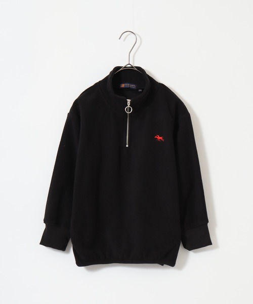 POLOCHAMPS（ポロチャンプス）の「POLOCHAMPS ハーフジップ フリーストレーナー KIDS（スウェット・キッズ・グレイッシュベージュ/ブラック/ネイビー/チャコール・130/140/150/160/110/120）」の11枚目の写真