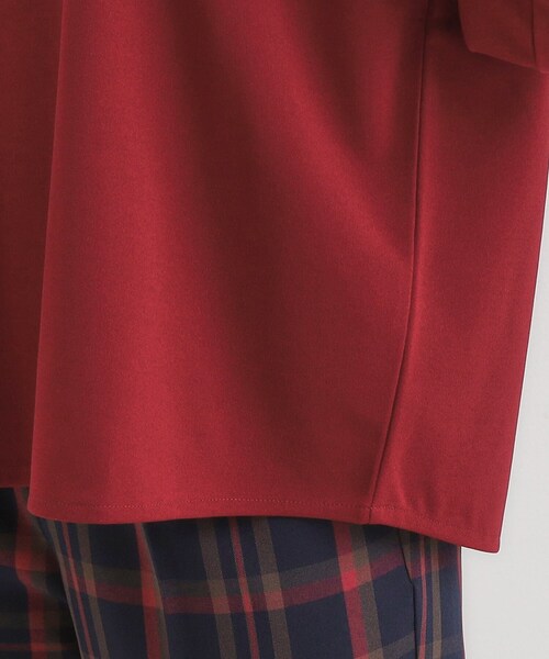 DRESKIP（ドレスキップ）の「【2点セット/7分袖】大人のきれい見え お袖タック入りアクセ付きトップス（Tシャツ/カットソー・レディース・ナチュラル/ダークブラウン/ブラック/レッド系1・01/02/03/04）」の10枚目の写真