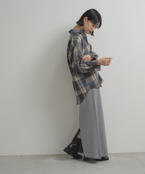 Shelly island(シェリーアイランド)の「チェックオーバーシャツ(シャツ/ブラウス・レディース・ホワイト/ブラウン/ブルー・FREE)」の20枚目の写真