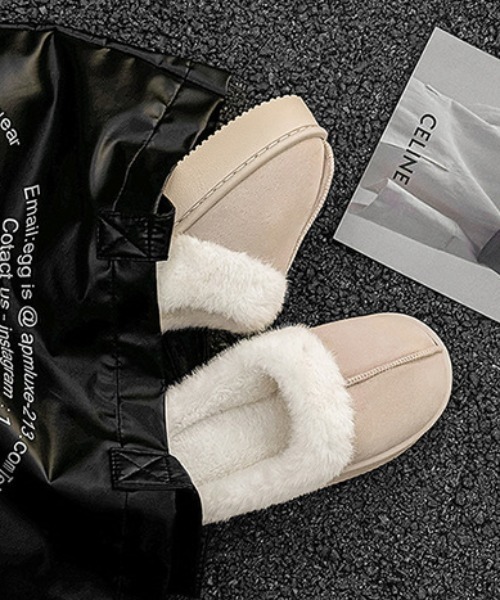 もこもこボアムートンスリッポンシューズ（スリッポン）｜SHEPP