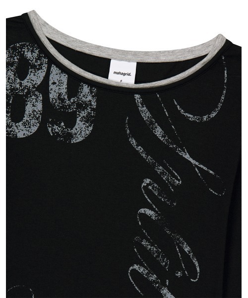 MAHAGRID(マハグリッド)の「『mahagrid/マハグリッド』 TRUTH LAYERED LONG SLEEVE TEE/レイヤードオフショルダー 長袖Tシャツ(Tシャツ/カットソー・レディース・チャコールグレー/アイボリー/ブラック・FREE)」の17枚目の写真