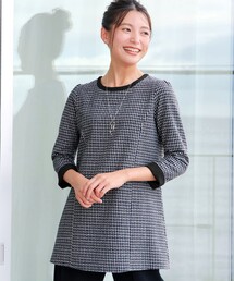 Pachman パハマン　ネイビー　ツイードブラウス トップス Pachman パハマン ネイビー ツイードブラウス トップス 00