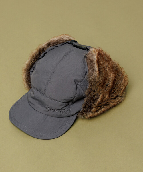 FREAK'S STORE（フリークスストア）の「HIGH LOFT PRIMALOFT FLIGHT CAP/ハイロフト プリマロフト フライトキャップ（キャップ・メンズ・オリーブ/チャコールグレー/ブラック・ONE SIZE）」の4枚目の写真