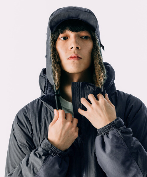 FREAK'S STORE（フリークスストア）の「HIGH LOFT PRIMALOFT FLIGHT CAP/ハイロフト プリマロフト フライトキャップ（キャップ・メンズ・オリーブ/チャコールグレー/ブラック・ONE SIZE）」の21枚目の写真