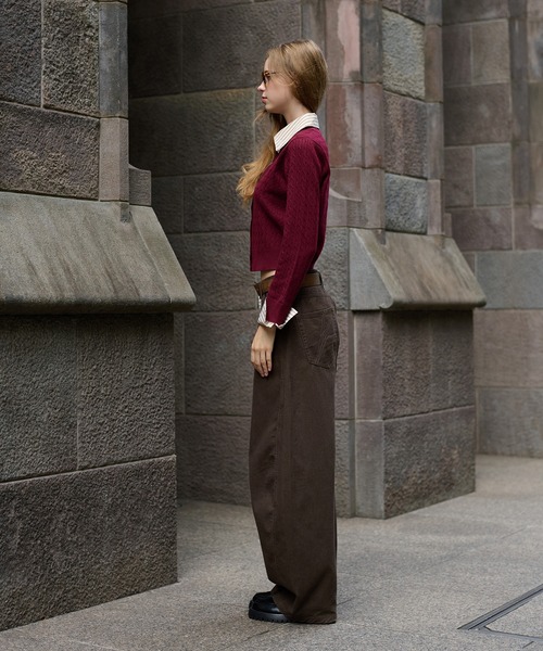 layered knit cardigan / レイヤードニットカーディガン（カーディガン