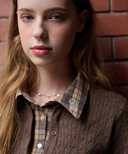 layered knit cardigan / レイヤードニットカーディガン（カーディガン