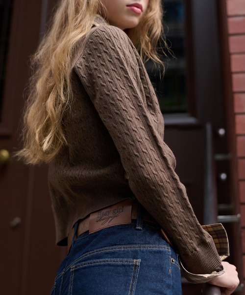 layered knit cardigan / レイヤードニットカーディガン（カーディガン