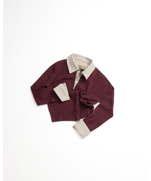 layered knit cardigan / レイヤードニットカーディガン（カーディガン