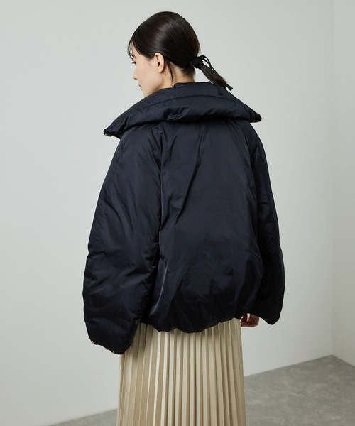 ハイネックジップショート丈ダウンコート/イージーケア（ダウン
