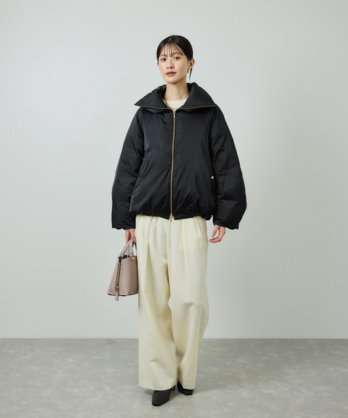 ROPE'（ロペ）の「ハイネックジップショート丈ダウンコート/イージーケア（ダウンジャケット/コート・レディース・ブラック/ネイビー・FREE）」の9枚目の写真