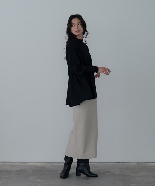 GALLEST（ギャレスト）の「【再入荷】ペプラムハイネックニット（ニット/セーター・レディース・ブラック/サックスブルー/ホワイト系9/グレー系その他7・34/38）」の13枚目の写真
