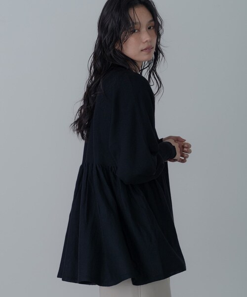 GALLEST（ギャレスト）の「【再入荷】ペプラムハイネックニット（ニット/セーター・レディース・ブラック/サックスブルー/ホワイト系9/グレー系その他7・34/38）」の18枚目の写真