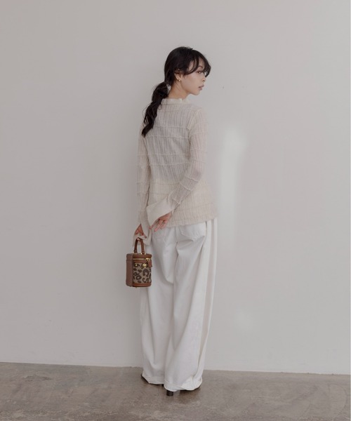 ランダムリブフリルニットカーディガン Eimee Law│Eimee Law