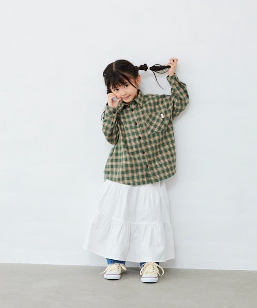 Fluffy BROTHERS（フラッフィーブラザーズ）の「チェック長袖シャツ（シャツ/ブラウス・キッズ・グリーン/イエロー・90/80/100/150/140/110/130/120）」の12枚目の写真