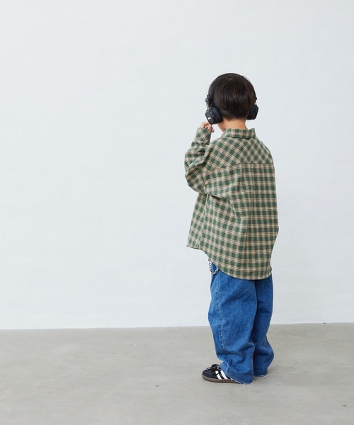 Fluffy BROTHERS（フラッフィーブラザーズ）の「チェック長袖シャツ（シャツ/ブラウス・キッズ・グリーン/イエロー・90/80/100/150/140/110/130/120）」の15枚目の写真