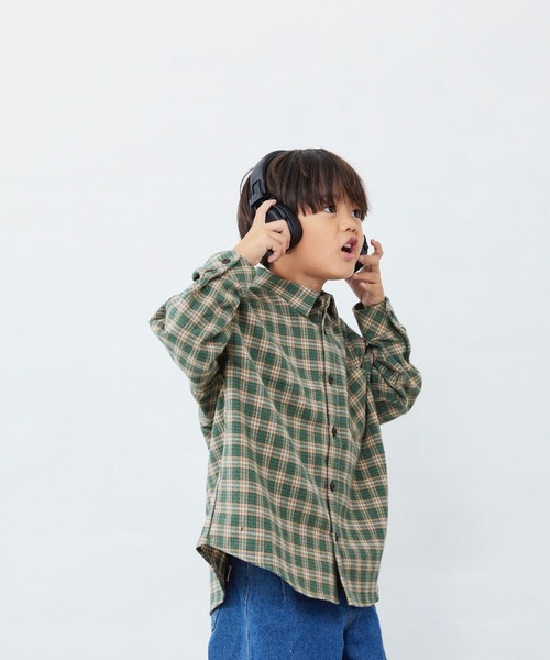 Fluffy BROTHERS（フラッフィーブラザーズ）の「チェック長袖シャツ（シャツ/ブラウス・キッズ・グリーン/イエロー・90/80/100/150/140/110/130/120）」の16枚目の写真