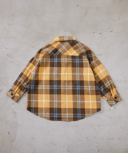 Fluffy BROTHERS（フラッフィーブラザーズ）の「チェック長袖シャツ（シャツ/ブラウス・キッズ・グリーン/イエロー・90/80/100/150/140/110/130/120）」の9枚目の写真
