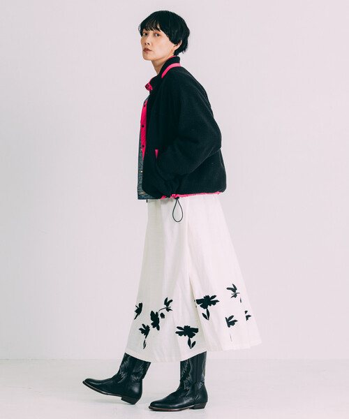 Freada（フリーダ）の「Freada/フリーダ 配色 フリースジャケット（ブルゾン・レディース・ブルー/ブラック・ONE SIZE）」の10枚目の写真