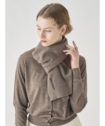 JOHN SMEDLEY（ジョンスメドレー）の「JSロゴインターシャ ニットマフラー（マフラー）」