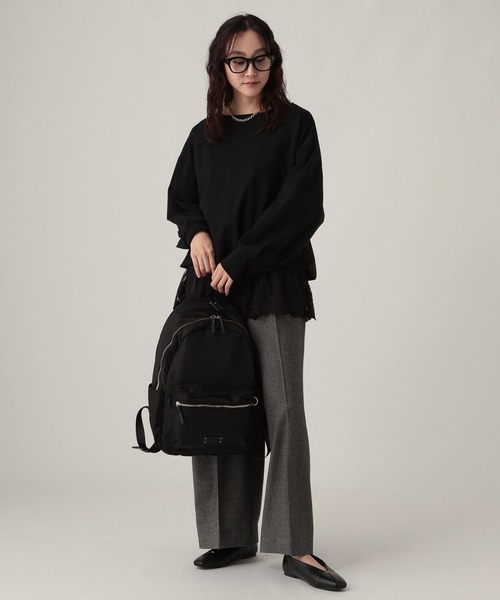 Elura(エルーラ)の「マルチP撥水リュック/597586(バックパック/リュック・レディース・オフホワイト/ブラウン系その他/ブラック/グレー・ONE SIZE)」の6枚目の写真