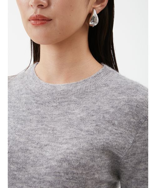 セール】モヘヤ混ラメリブニットプルオーバー（ニット/セーター