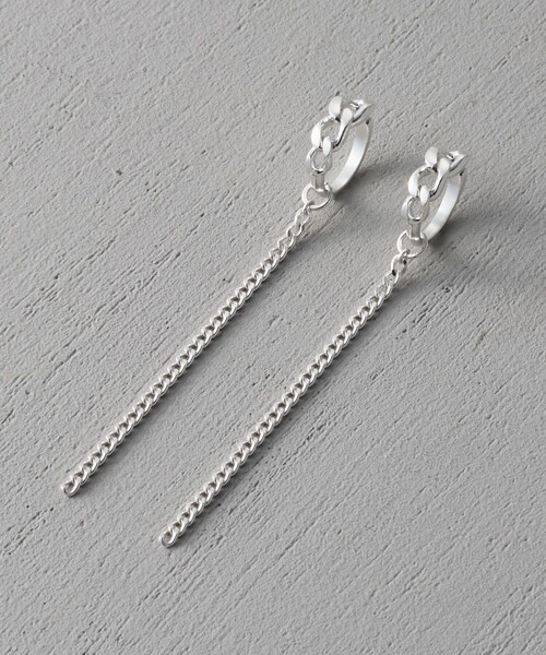 and cloud（アンドクラウド）の「Chain Charm Earring（イヤリング・レディース・シルバー・FREE）」の3枚目の写真