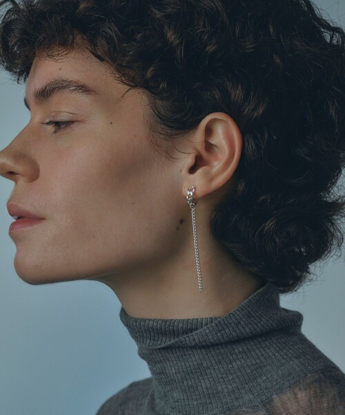 and cloud（アンドクラウド）の「Chain Charm Earring（イヤリング・レディース・シルバー・FREE）」の7枚目の写真