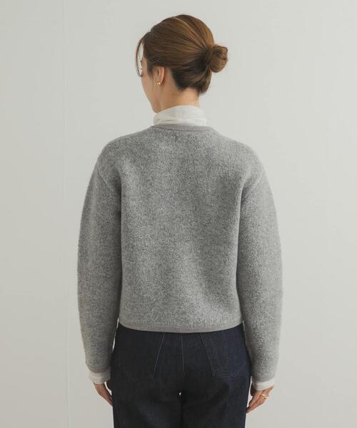 URBAN RESEARCH DOORS（アーバンリサーチドアーズ）の「ノーカラーニットカーディガン（カーディガン/ボレロ・レディース・グレー/ネイビー・MEDIUM）」の12枚目の写真