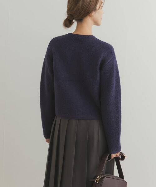 URBAN RESEARCH DOORS（アーバンリサーチドアーズ）の「ノーカラーニットカーディガン（カーディガン/ボレロ・レディース・グレー/ネイビー・MEDIUM）」の18枚目の写真